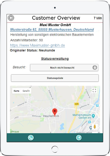 Sales App Screenshot | Leadgenerierung